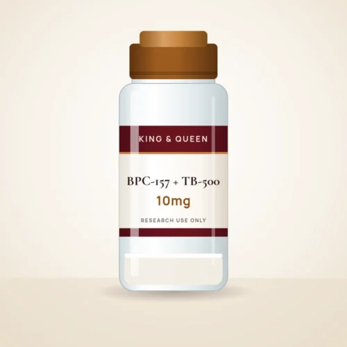 BPC-157 + TB-500 research vial, King & Queen label BPC-157 + TB-500 research vial, King & Queen label