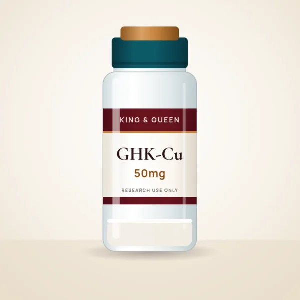 GHK-Cu research vial, King & Queen label GHK-Cu research vial, King & Queen label
