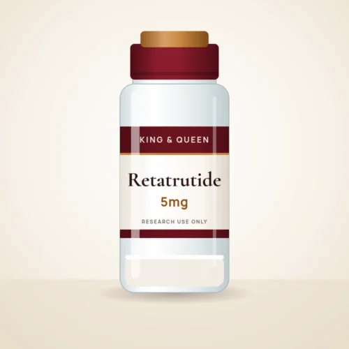 Retatrutide research vial, King & Queen label Retatrutide research vial, King & Queen label